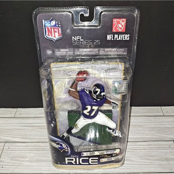 2010 McFarlane NFL Series 25 Ray Rice Baltimore Ravens Figure NOS Purple Jersey - Picture 1 of 10